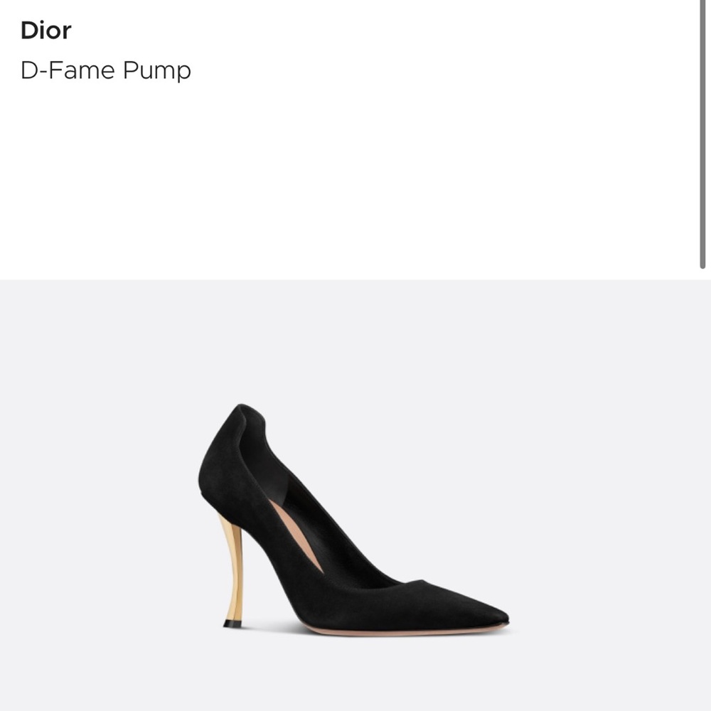Christian Dior D-Fame Black Suede Pump